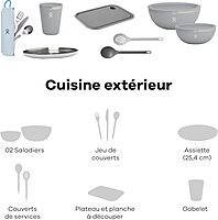 Hydro Flask Serving Spoons Set - Outdoor Kitchen Camping Dinnerware Silverware Birch Gray Grill