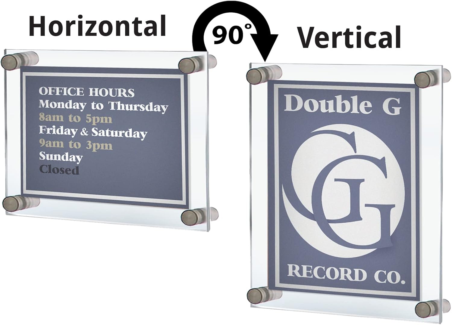 Azar Displays Standoff Acrylic Sign Holder