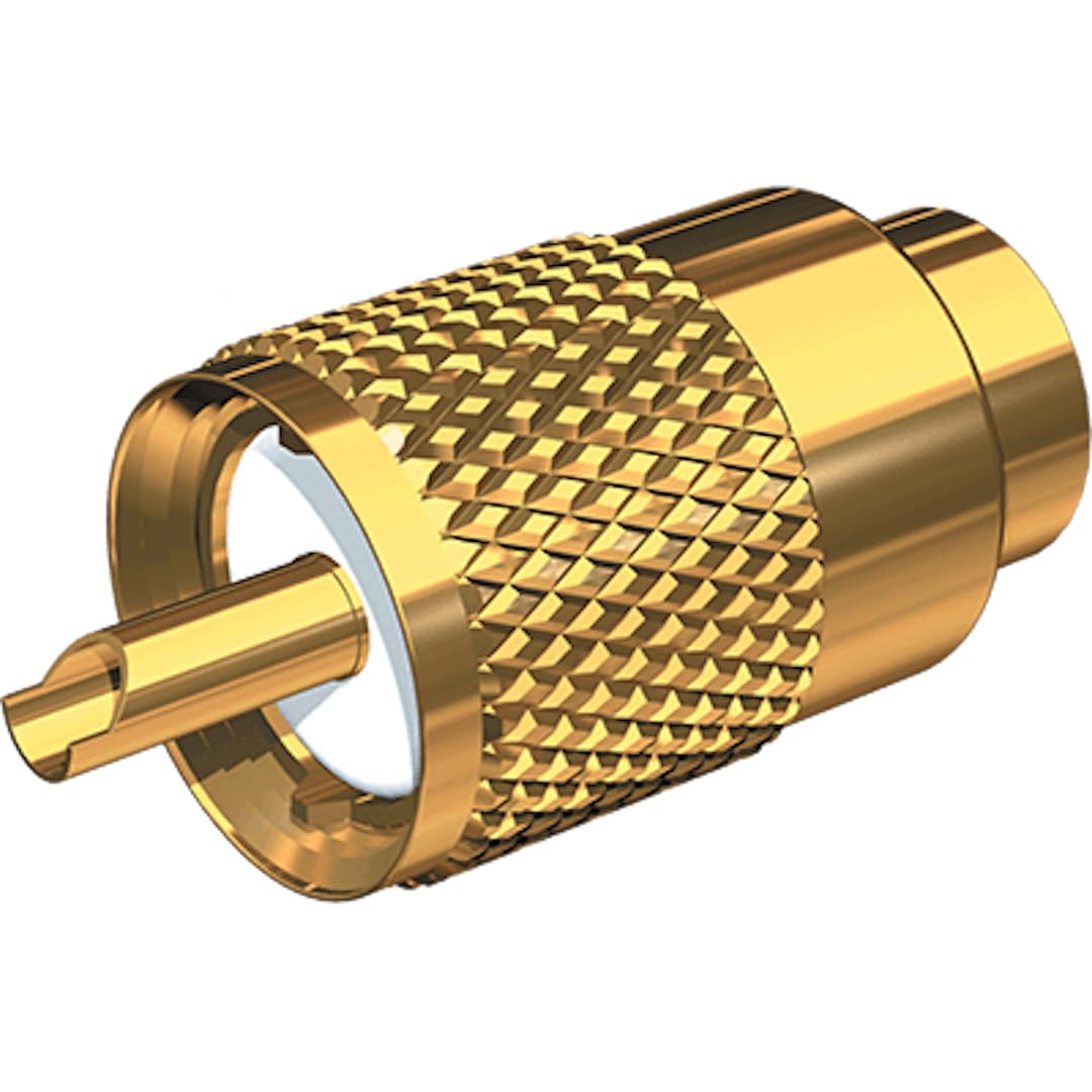 Shakespeare PL-259-8X-G Solder-Type Connector w/UG176 Adapter & DooDad® Cable Strain Relief f/RG-8X Coax