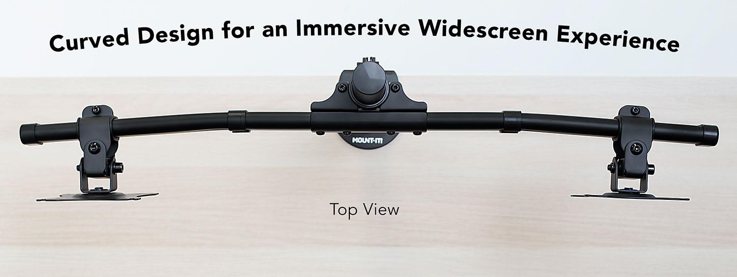 Mount-It! Dual Monitor Mount | Double Monitor Desk Stand Arm | Fits 2 Computer Screens 17 19 20 21 22 24 27 Inch | Two VESA