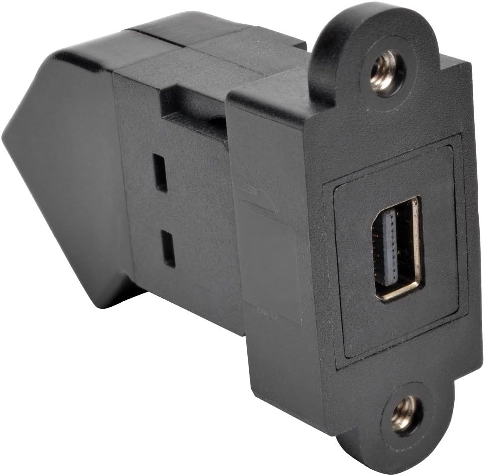 Tripp Lite Mini DisplayPort to DisplayPort Keystone/Panel Mount Angled Adapter (F/F), All-in-One, MDP to DP