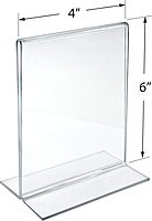 Azar Displays Double-Foot 2-Sided Acrylic Sign Holders