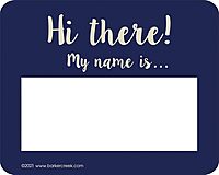 Barker Creek Oh Hello! Name Badges & Self-Adhesive Labels 2-Pack, Multi-Purpose Name Tags, Gift Tags, Labels, and More! 3.5" x 2.75", 90 per Pkg, (4323)
