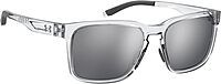 Under Armour Men's Ua Assist 2 Rectangular Sunglasses Crystal/Silver Multilayer 57 Millimeters