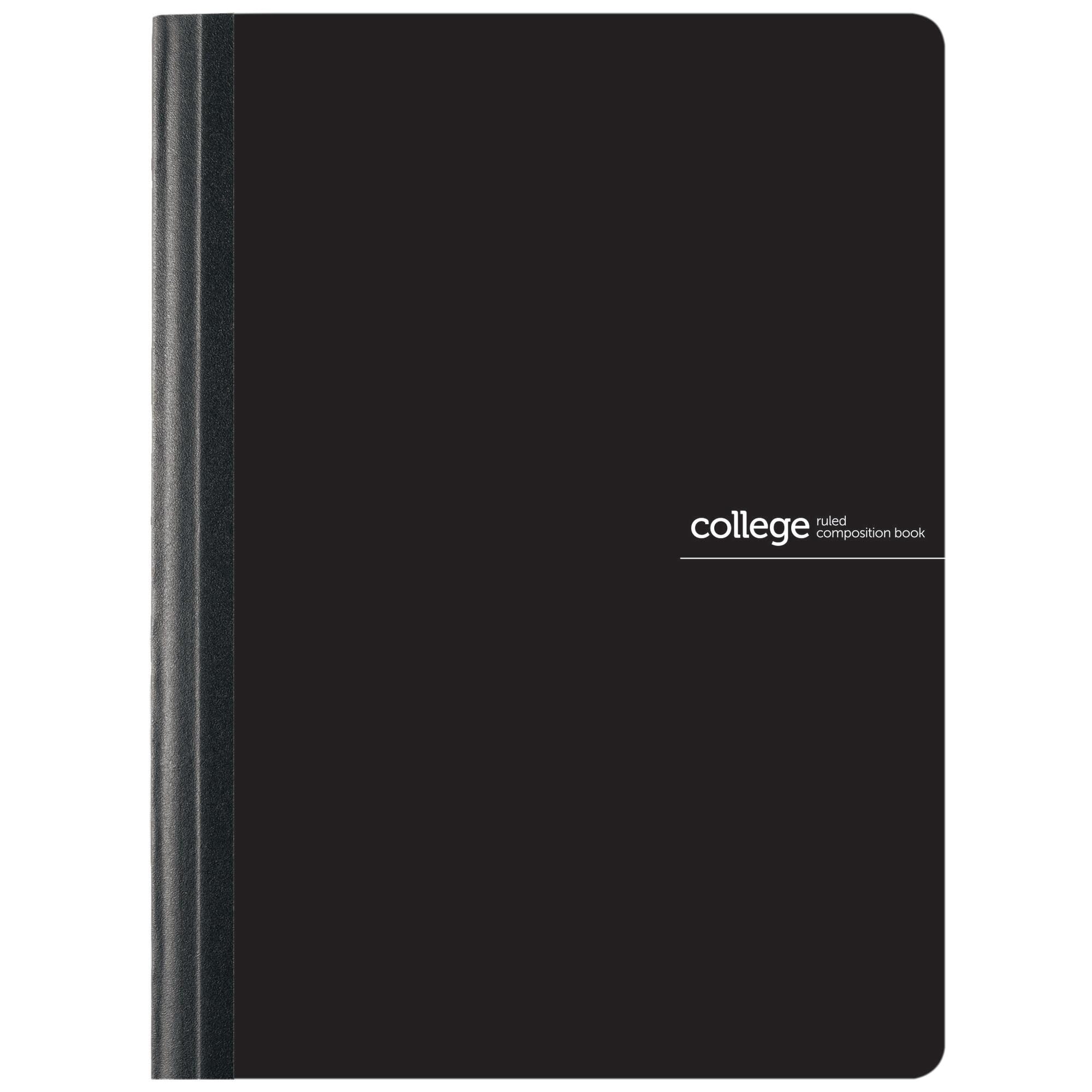 Office Depot® Brand Poly Composition Book, 7 1/2" x 9 3/4", College Ruled, 160 Pages (80 Sheets), Black
