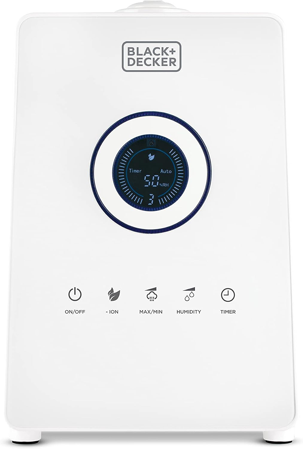 Black+Decker Ultrasonic Humidifier, Touch Display, 1.45 Gallons, 14inH x 9-7/8inW x 7-5/16inD