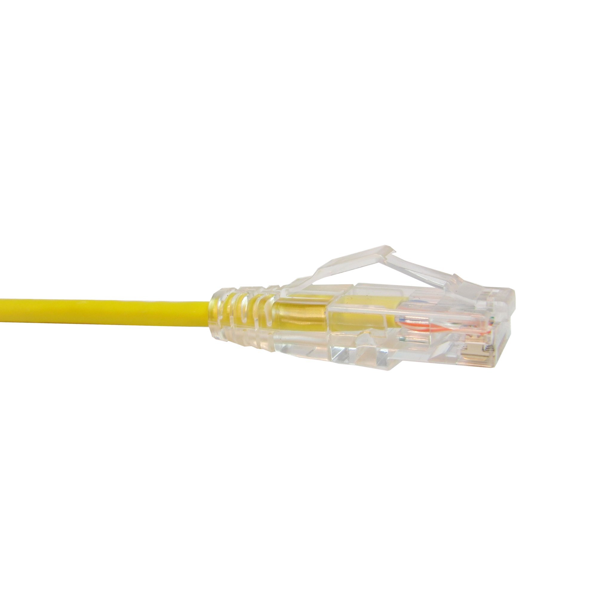 Unirise Clearfit Slim Cat6 Patch Cable, Snagless, Yellow, 5ft CS6-05F-YLW