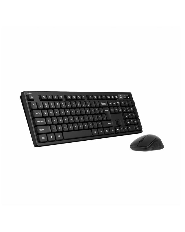 Belkin Wireless Keyboard and Mouse with USB-A Receiver - Keyboard Set withWireless Mouse, Ergonomic Design for Home, Office