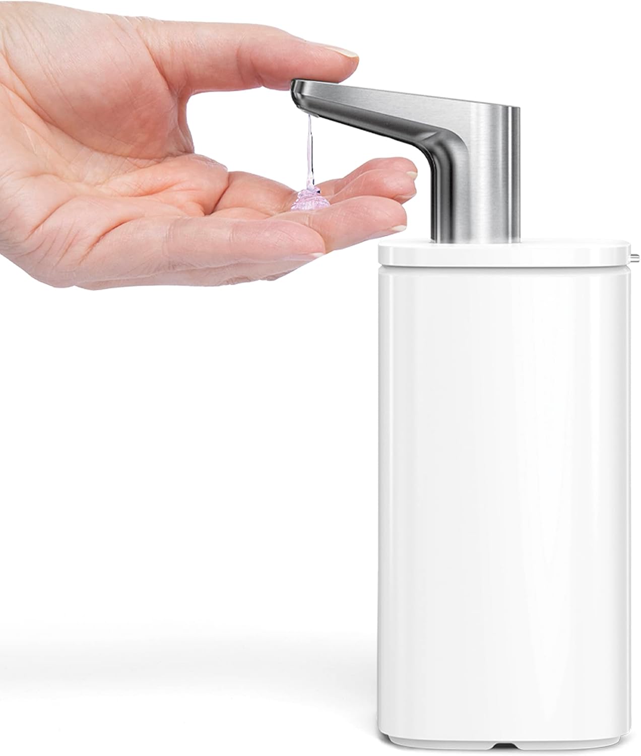 simplehuman Pulse Pump Countertop Liquid Soap Dispenser, Drip-Free Stainless Steel