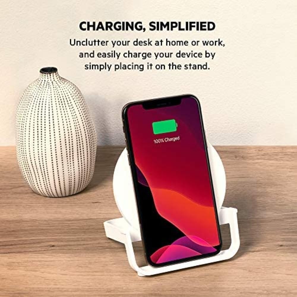 Belkin Quick Charge 10W Wireless Charger - Qi-Certified Charger Stand for iPhone
