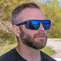 WARBIRD Dead Space Polarized Sunglasses w/Removable Deflector Shields - 100% UVA/UVB Blocking - ANSI Z87.1 Safety Rating