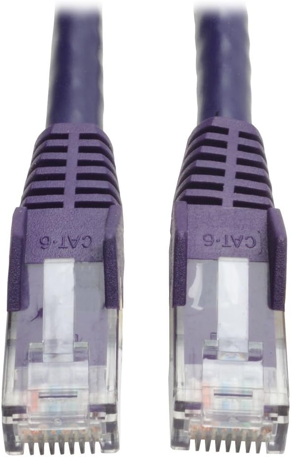 Tripp Lite Cat6 Gigabit Snagless Molded Patch Cable (RJ45 M/M) - Purple, 3-ft.(N201-003-PU)