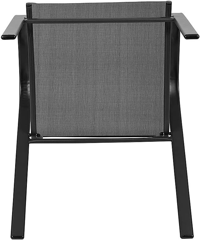 FLASH FURNITURE Brazos Series Outdoor Stackable Patio Chairs with Flex Comfort Material
