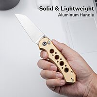CIVIVI Pragma Prime Pocket Knife for EDC, 3.49" Wharncliffe Blade, Aluminum Handle, Reversible Clip