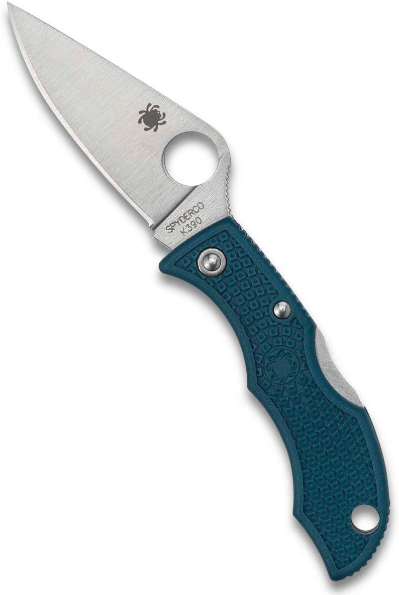 Spyderco Ladybug 3 Lightweight Knife with 1.97" K390 Premium Stainless Steel Blade and Durable Blue FRN Handle - PlainEdge