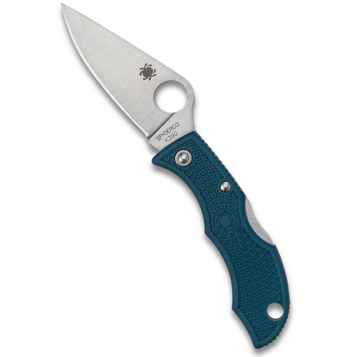 Spyderco Ladybug 3 Lightweight Knife with 1.97" K390 Premium Stainless Steel Blade and Durable Blue FRN Handle - PlainEdge