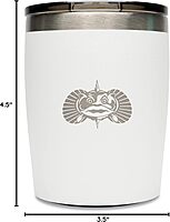 Toadfish Non-tipping 10oz Double-Wall Insulated Stainless Steel Rocks Tumbler with Easy-Slide Lid