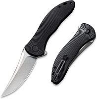 CIVIVI Synergy3 Pocket Knife - 3.24 Nitro-V Stonewashed Black G10