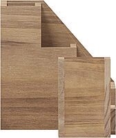 Flash Furniture Comerford 3-Piece Metal and Wood Organizer Set