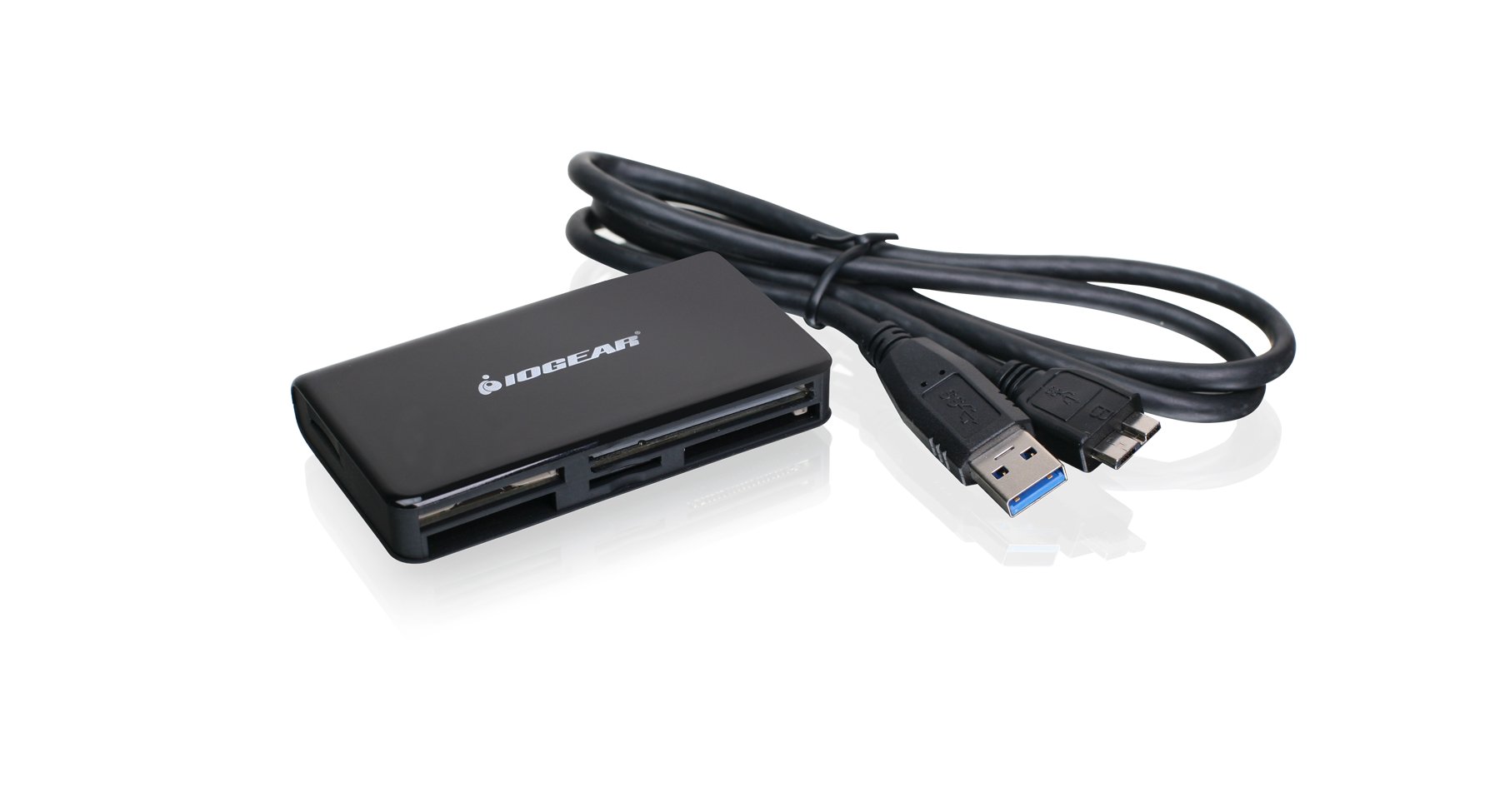 IOGEAR USB 3.0 Compact Flash Memory Card Reader - Rate Up To 5Gbps - Read 5 Cards Simultaneously