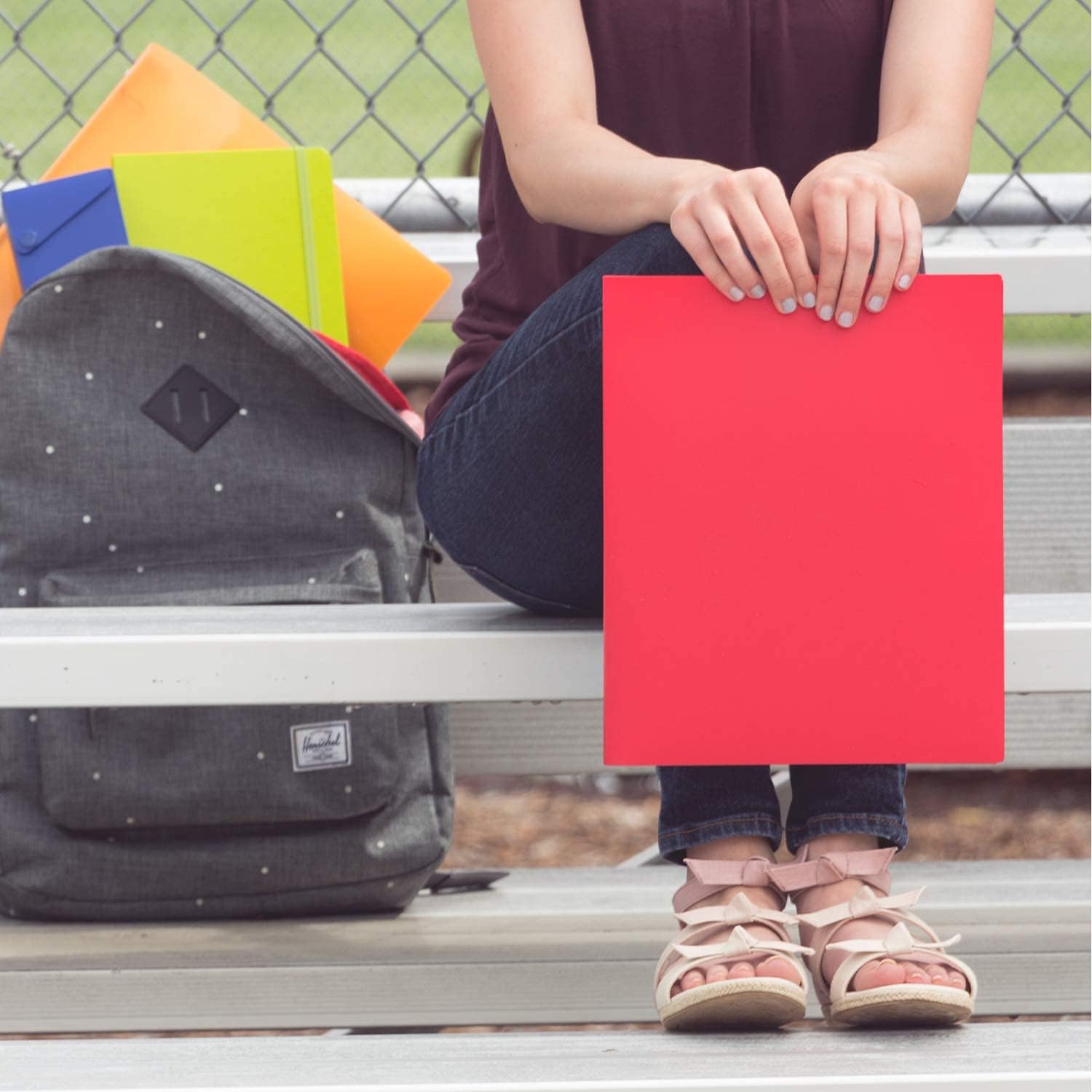 JAM Paper Heavy-Duty 2-Pocket Plastic Presentation Folders - Letter Size