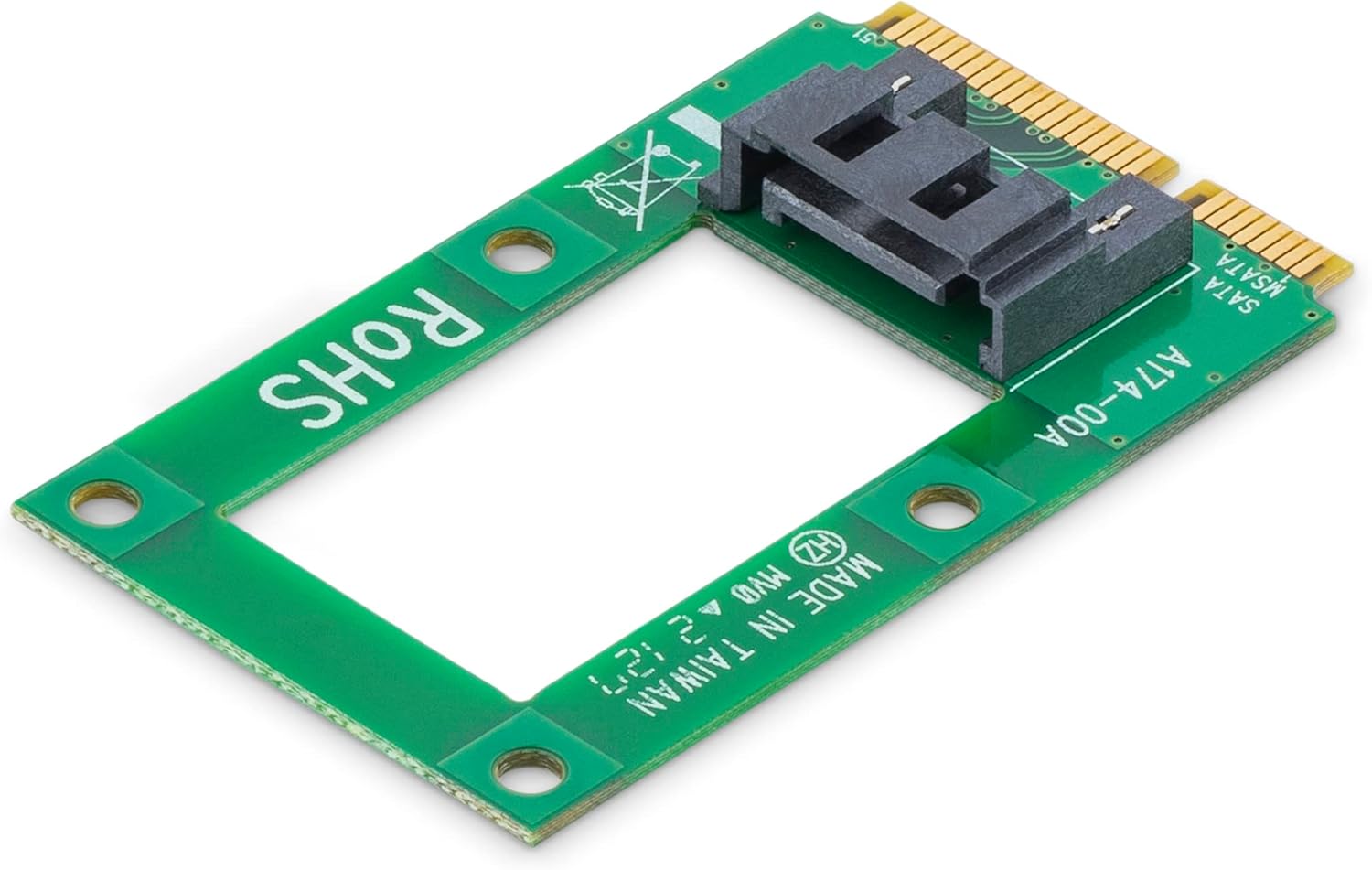 StarTech.com mSATA to SATA HDD / SSD Adapter – Mini SATA to SATA Converter Card