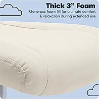 Serta Essentials Mid-Back Computer Chair, Faux Leather and Mesh