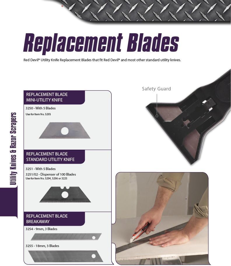 Red Devil #3223 Window Scraper with Retractable Blade