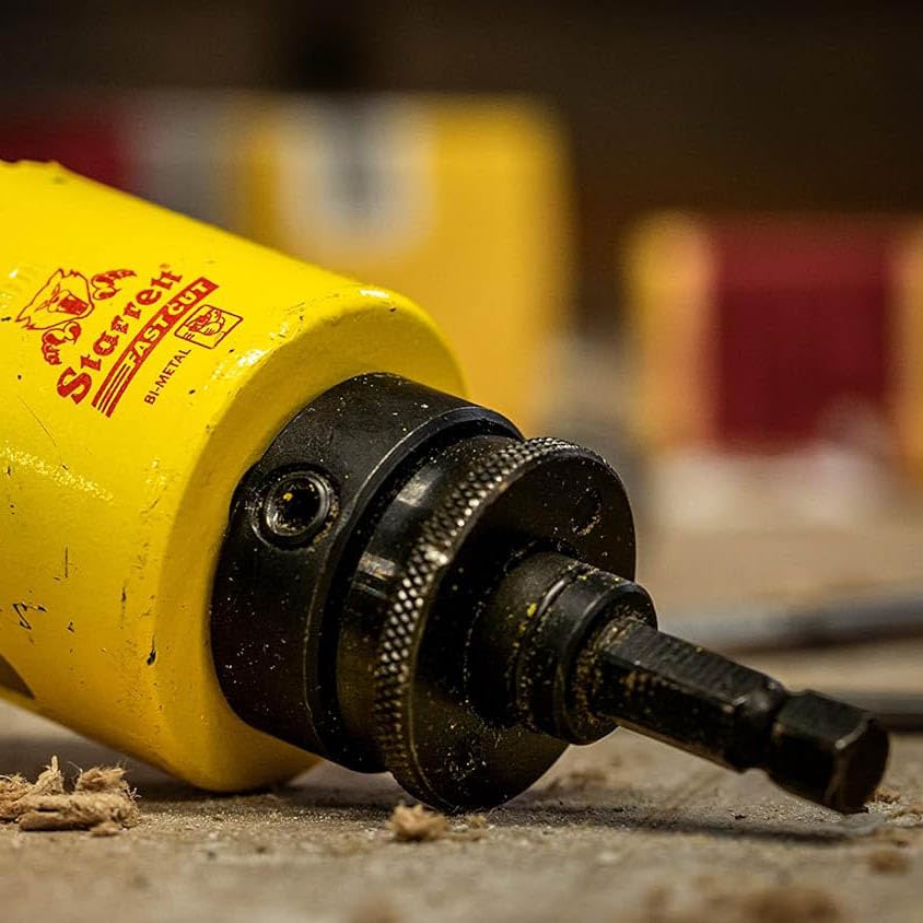 Starrett Arbor with Pilot Drill - 7/16" Hex Shank Hole Saw Arbor - A2