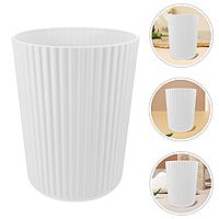 Cubo de Basura Redondo de Plástico Negro Mediano