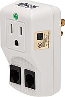 Tripp Lite 1 Outlet Portable Surge Protector Power Strip, Direct Plug in, Tel/Modem Protection