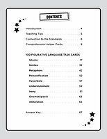 100 Task Cards: Figurative Language: Reproducible Mini-Passages With Key Questions to Boost Reading Comprehension Skills