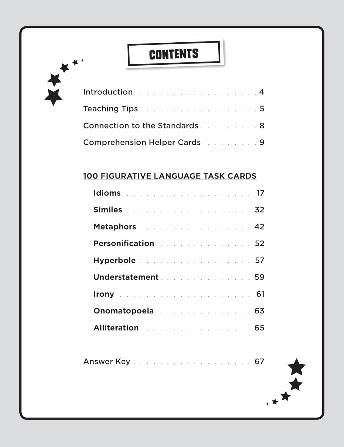 100 Task Cards: Figurative Language: Reproducible Mini-Passages With Key Questions to Boost Reading Comprehension Skills