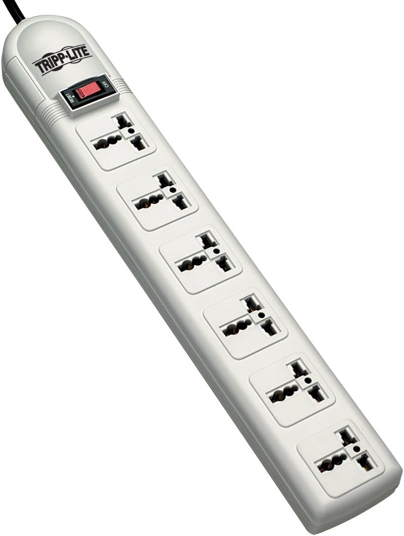 Tripp Lite Surge 6 Universal Outlets/CEE Plug 230V 750 Joules - Surge protector - 10 A - AC 230 V - output connectors: 6