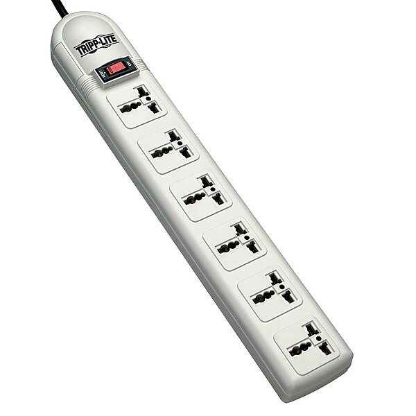 Tripp Lite Surge 6 Universal Outlets/CEE Plug 230V 750 Joules - Surge protector - 10 A - AC 230 V - output connectors: 6