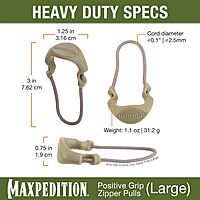 MAXPEDITION Positive Grip Zipper Pulls