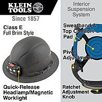 Klein Tools KHHSPN2 Hard Hat Suspension Replacement, Premium KARBN, for Klein Tools Full Brim Hard Hats