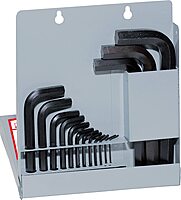 EKLIND 10118 Hex-L Key allen wrench - 18pc set SAE Inch Sizes .028-5/8 Short series w/ metal box