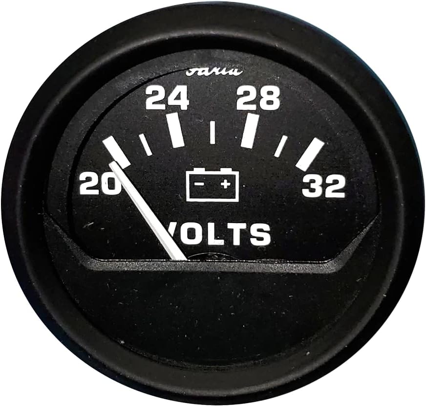 Faria Beede Instruments Faria 12860 Euro Voltmeter Gauge 20-32 VDC - 2"