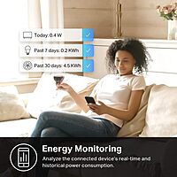 Kasa Smart Plug Mini with Energy Monitoring, Smart Home Wi-Fi Outlet Works with Alexa, Google Home & IFTTT