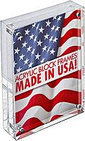 Azar Displays Acrylic Vertical/Horizontal Block Frame with Magnets