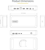 StarTech.com USB-C Docking Station (10-in-1, USB4), Up to 100W Charging for Laptop, 40Gbps Data Transfer, 2.5Gb Ethernet