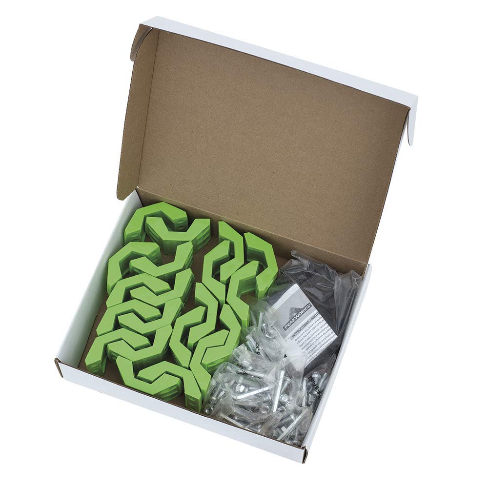 Peakworks Tool Tethering System, 1-1/16" x 1-1/4" Press Block, HDPE, Green (Pack of 10), V8561802 Pack 10