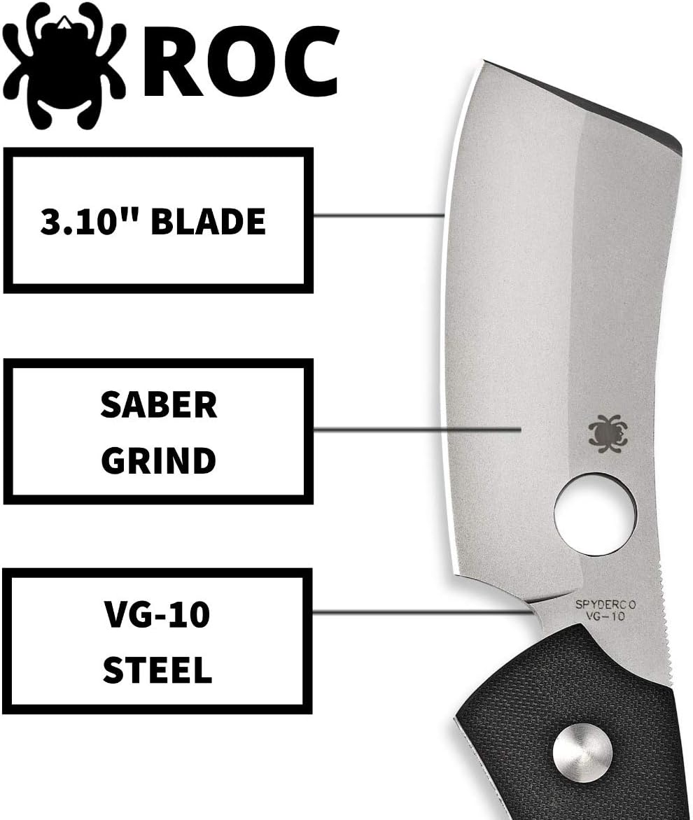 Spyderco Roc G-10 black Plain Edge Knife