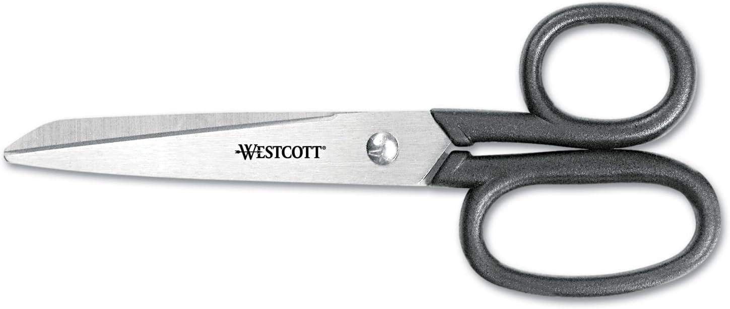 Westcott Shears, Left/Right Hand, 6", 2.75" Cut, Black