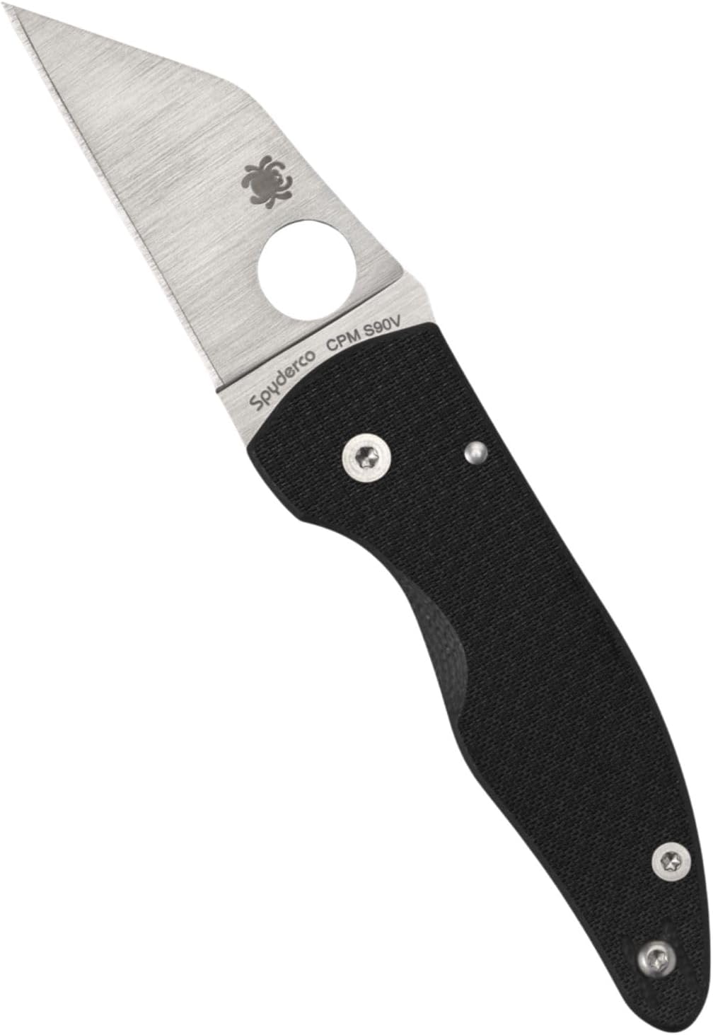Spyderco MicroJimbo Folding Pocket Knife - CPM S90V Steel with Carbon Fiber Handle, PlainEdge - C264CFP