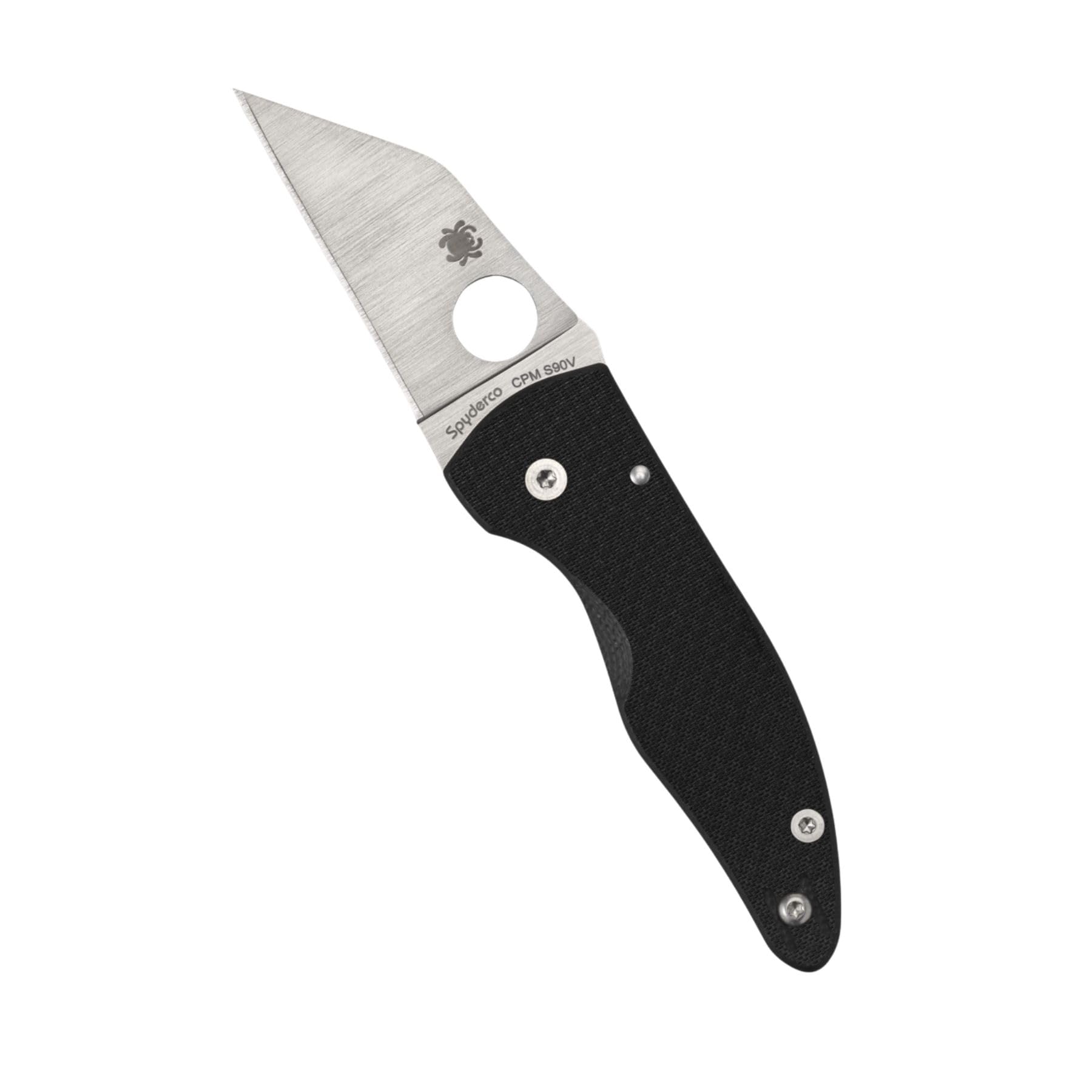 Spyderco MicroJimbo Folding Pocket Knife - CPM S90V Steel with Carbon Fiber Handle, PlainEdge - C264CFP