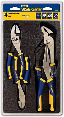 IRWIN VISE-GRIP Pliers Set, 4-Piece (2078707), Blue Regular Pliers