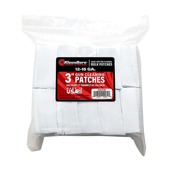 KleenBore 3” 12-16 Gauge Cleaning Patches (500PK)