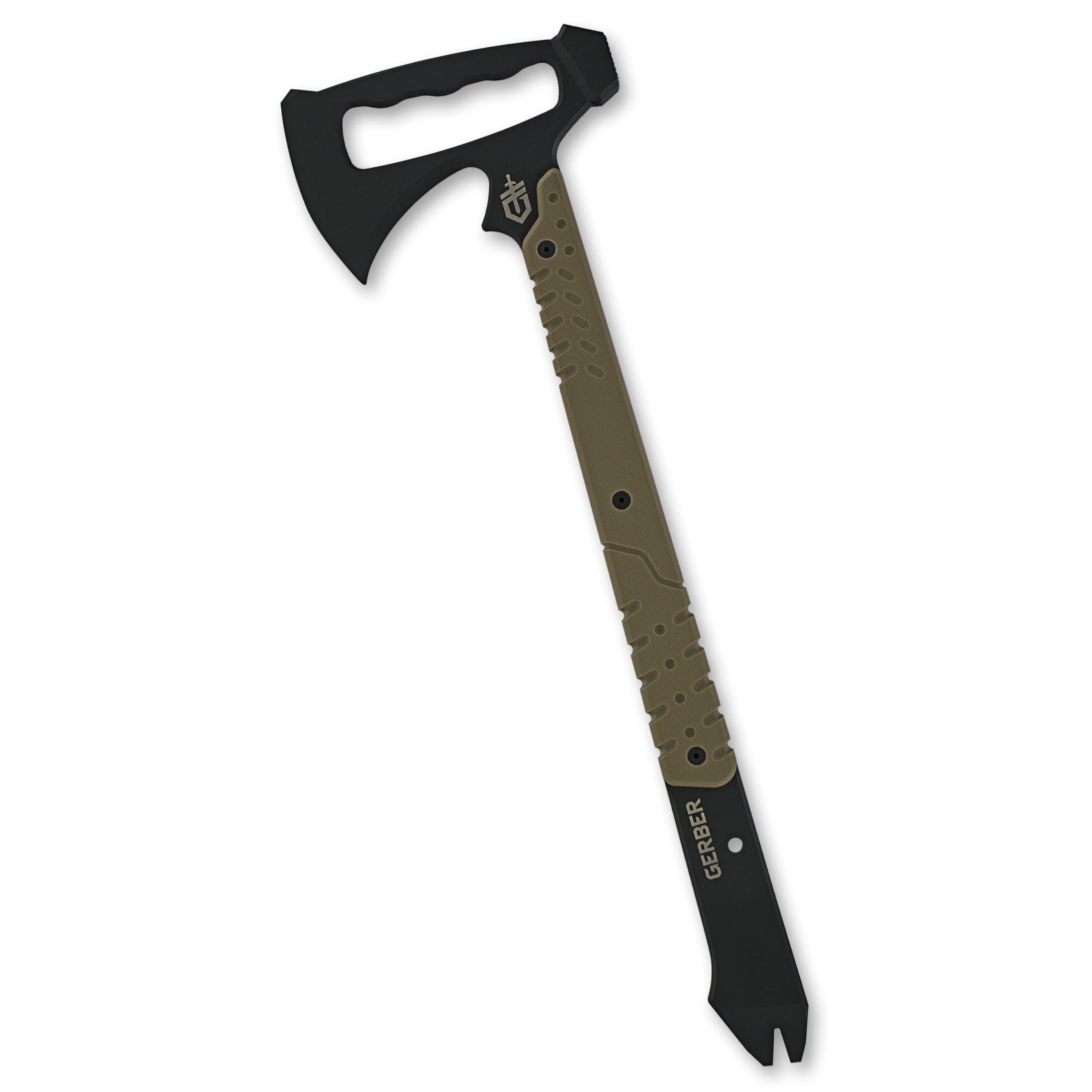 Gerber Gear Downrange Tactical Tomahawk Survival Multitool, Made in USA Camping Axe with Hammer Head and Steel Pry Bar
